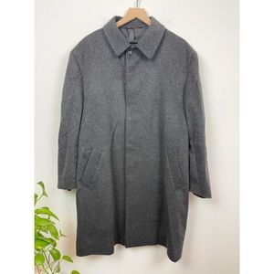 Cashmere Men’s Charcoal Gray Dress Coat Sz 44R